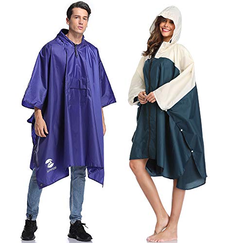 Waterproof Rain ponchos for Women Men Couples