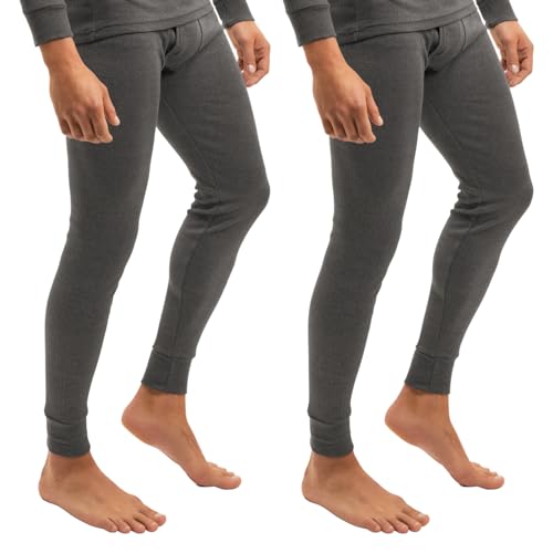 Celodoro 2er Pack Herren Ski- und Thermounterhose Light - Anthrazit L