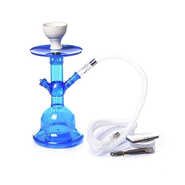 GEUKO Led-Licht Acryl Wasserhaarige Cachimba Shisha-Pfeife Nargile Narguile Mit Chicha-Kunststoffschlauch Keramik-Aromen…