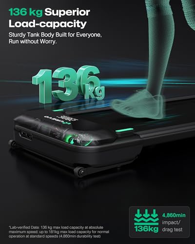 UREVO Smart Walking Pad Treadmill for Home, 9% Auto Incline for Home Hiking, Quiet 2.5 HP Dual Brushless Motor, Under Desk Treadmill, AI App with World Tour & RhythmFit, 12-Point Shock Absorption - Image 8
