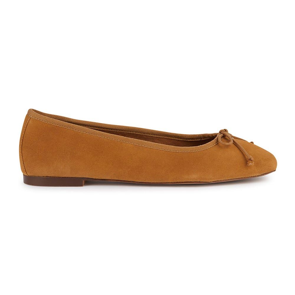 Geox Women's D Marsilea A Ballet Flat, Cognac, 2.5 UK