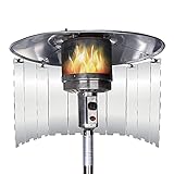 Patio Heater Reflector Shield for Propane Patio Heaters and Round Natural Gas, Collapsible and...