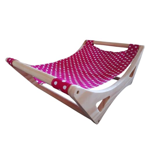 Luma Pet: Cama Rede Para Gatos em Madeira Suspensa Rosa - Oferecendo Conforto e Estilo para Seus Fel