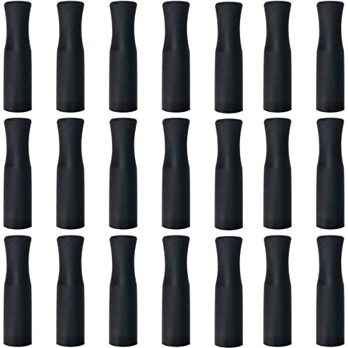 21 Pzas Cubre Pitillos de Silicón Reutilizables Negro miniatura 7