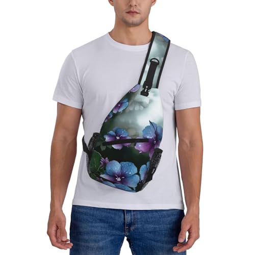 Bolso tipo Sling para Viaje y Montañismo con diseño floral miniatura 2