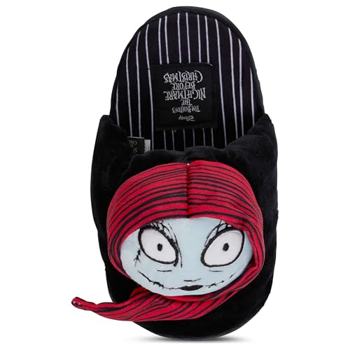 Disney Ladies Nightmare Before Christmas Slippers - Ladies Classic Jack Skellington Slip On 3D Plush Slippers Slip On Slides Shoes4