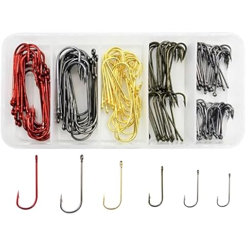 JSHANMEI 150pcs Aberdeen Fishing Hooks Set Cover