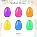 Imagen de SJUNJIE 48 Huevos de Pascua Coloridos Huevos Pascua Plastico 6 x 4 cm Huevo Pascua Rellenables para Regalos de Caza Caja Ciega de Pascua Decoracion Pascua Regalos Pascua Niños