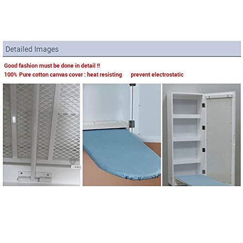 OUPAI Entryway Sofa Table Wall Mounted Folding Ironing Board with Mirror Multi-Function Fold Ironing board with cabinet Storage Shelves for Living Room Bedroom - Image 4