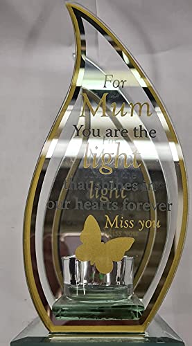 Image of Mum Thoughts of you memorial flame tealight approx 20cm