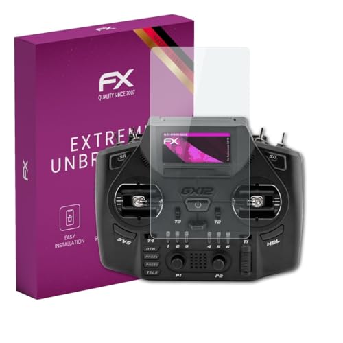 atfolix plastic glass protective film compatible with radiomaster gx 12 glass protector 9h hybrid-glass fx screen protector