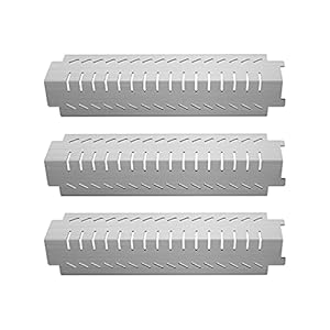 Kalomo 15″ Grill Heat Plates Shield Burner Covers BBQ Gas Grill Replacement Parts for Front Avenue, Charbroil 463240904, 463261406, 463252105, Thermos 461230404, 461246804, Centro, Costco Kirkland