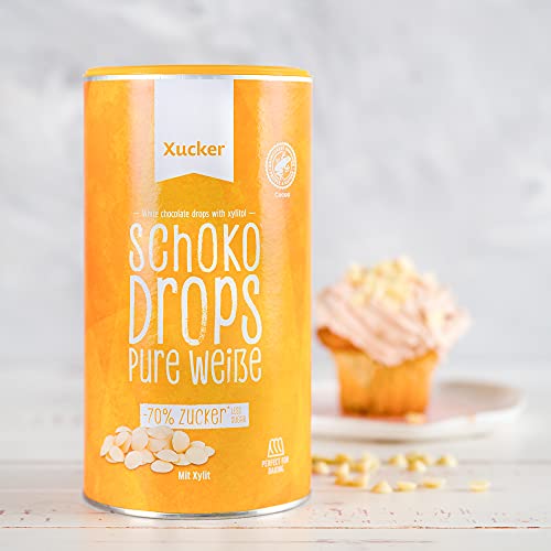 Xucker 200g witte chocoladedruppels zonder suikeradditief, 35% cacao-gehalte, Xylit uit Finland - Image 8