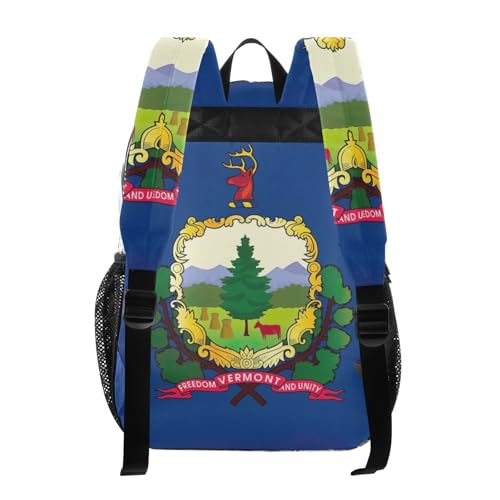 Clear Backpack Women Cute Vermont State Flag Boys Backpacks for Girls Plastic See through Bookbag3