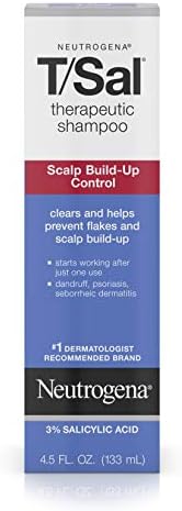 Neutrogena T/SAL Therapeutic Shampoo for Scalp Build-Up Control with Salicylic Acid, Scalp Treatment for Dandruff, Scalp Psoriasis & Seborrheic Dermatitis Relief, 4.5 fl. oz