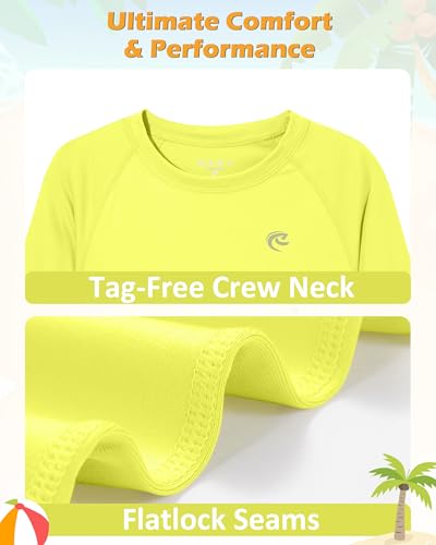 Image of Boys UPF 50+ Swim Shirt Long Sleeve, 1 or 2 Pack Rash Guard Tops