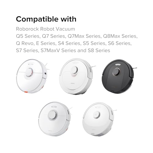 Image of Roborock Silicone Side Brushes (2 Pack) for Q5, Q7, Q8, Q Revo, E, S4, S5, S6, S7, S7MaxV, S8 Robot Vacuums, White