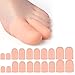 20 Stück Zehenkappen Zehenschutz Zehenschoner Gel Zehenpolster Zehenpflaster in Verschiedene Größen Fußaufkleber Schutzhülle Verschleißschutz Zehenpflaster für Blasen, Hühneraugen (Nackt)