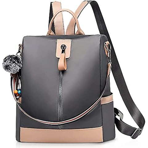 DIRRONA Women Backpack Fashion Ladies Shoulder Bag Waterproof Casual Travel Outing Schoolbag Large Capacity Backpack Gray Cover