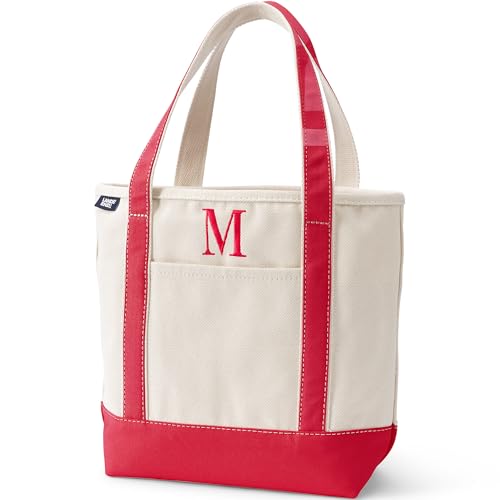 Image of Lands' End Pre-Monogrammed Letter Canvas Tote Bag