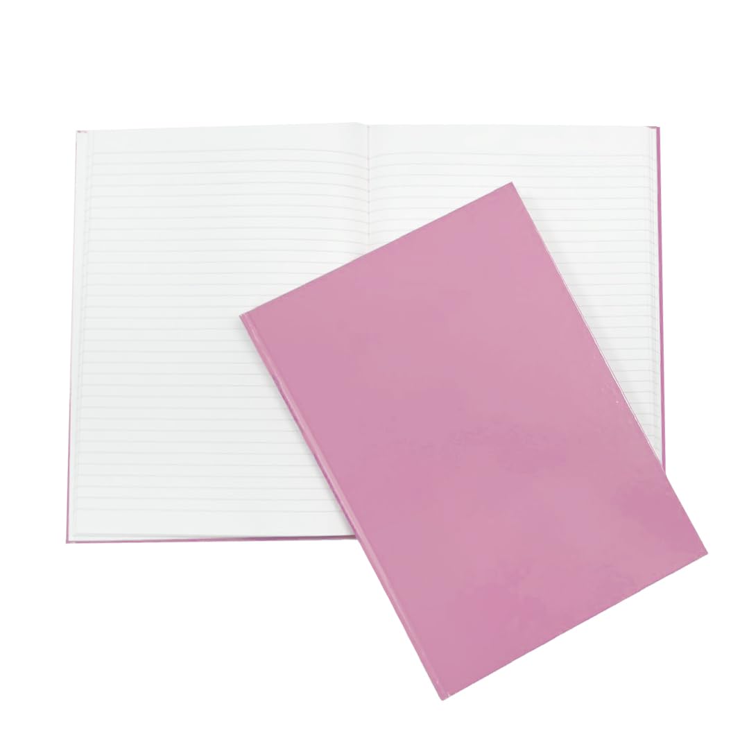 Janrax A4 160 Pages 8mm Ruled Pink Casebound Notebook