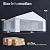 Quictent 20x20 ft Heavy Duty 2 Car Carport, Waterproof Storage Shelter with Zipper Side Doors, Snowproof Steel Cables & Ventilated Windows, Outdoor Garage for Car, White