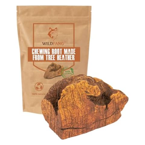 Wildfang® Chewing Root from The Tree Heather for Dogs, Robust and Durable Chewing Root for Dogs, Splinter-Free Chewing Wood as a Dog Toy for Optimal Dental Care for Dogs and Puppies (M) Cover