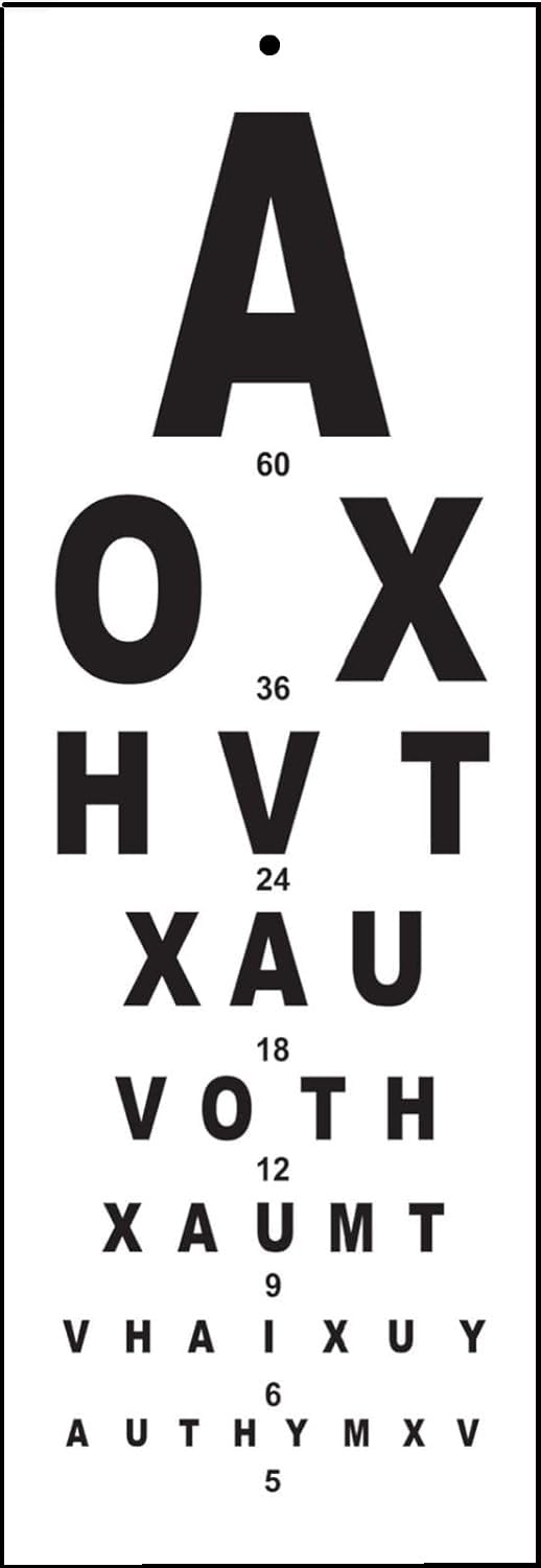 HYZIK Snellen Eye Vision Test Chart combo English(A) and (C) Chart. - Image 2 thumbnail
