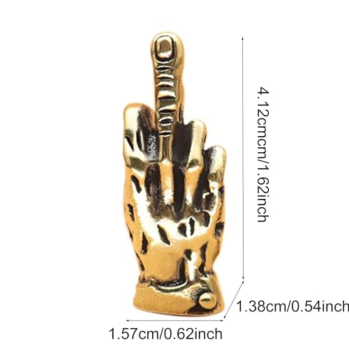 Estatua de Mano de Latón con Dedo Medio Levantado, 2 Piezas miniatura 7