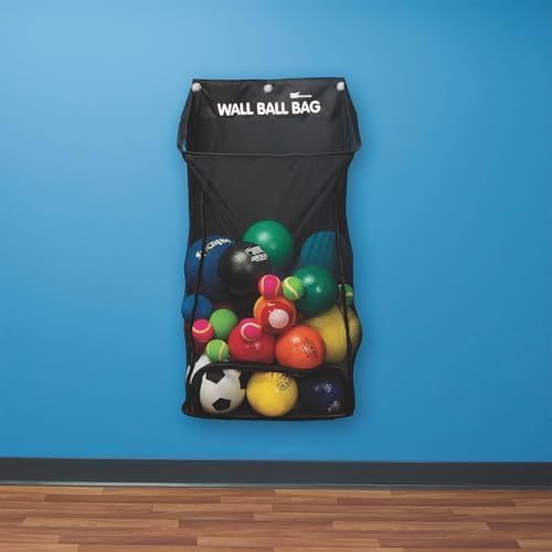 Panier et sac de balle mural noir S&S Worldwide grand format L