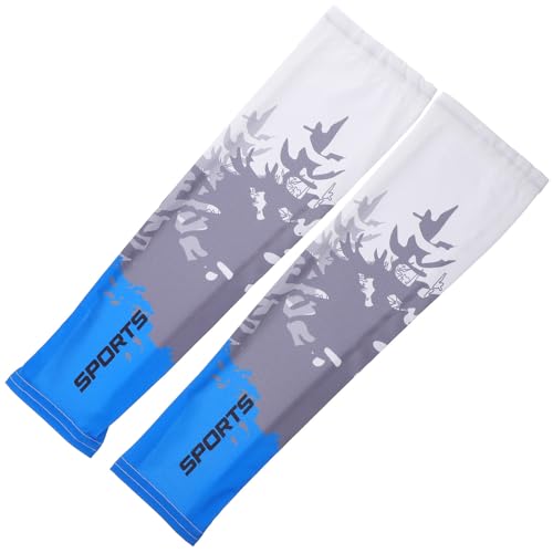 OFFIGAM Mangas de Protección Solar para Brazos Xl en Color Azul Mangas de Ciclismo Anti-Uv y Refrescantes para Deportes al Aire Libre Cubiertas Elásticas para Protección contra Rayos
