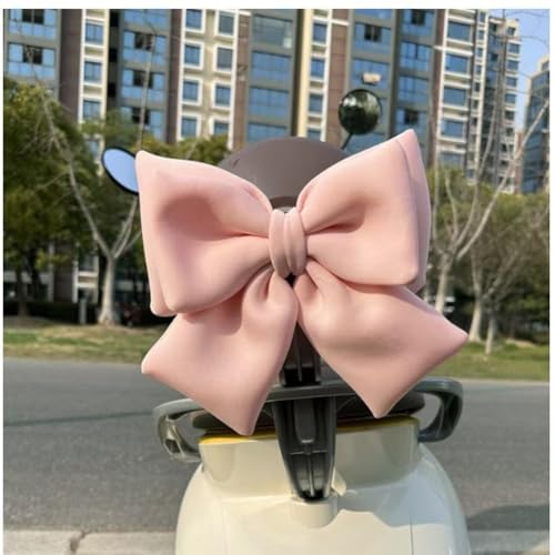 Nœud décoratif pour casque de moto, 30 cm x 20 cm, ruban satiné pour casques de moto avec support à ventouse, facile à installer et à enlever, pour les cyclistes à la recherche d'une personnalisation