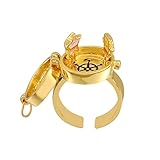 tenghong2021 BFF Gold Spinner Anime Matching Rings Anime Aesthetic Opening Adjustable Ring for Teens