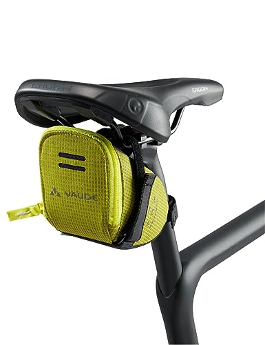 VAUDE Satteltasche Race Light L Luminum, sehr leicht mit Klett-Befestigung, mit reflektierendem Hauptmaterial, Bright Green, Einheitsgröße