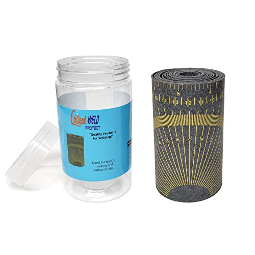 Goldland-WELD PROTECT Pipe Wrap Around, Multifunctional Pipe Measuring Tool, Flex Angle Measuring and Marking Gauge