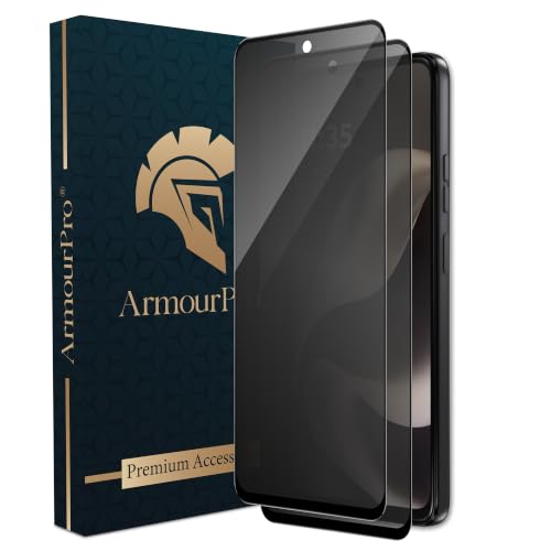 Image of ArmourPro Anti-Spy Privacy Tempered Glass for Motorola G77 Power - Anti Peeping Screen Protector, Edge to Edge Full Coverage, 9H Hardness, Easy Installation Kit | Pack of 2