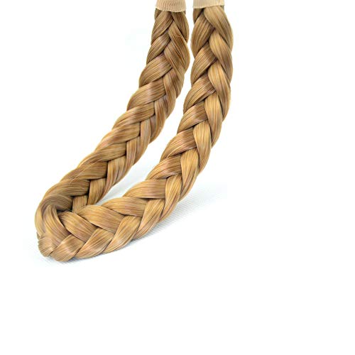 DIGUAN 2 Strands Synthetic Hair Braided Headband Classic Chunky Plaited Braids Elastic Stretch