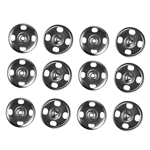 KALLORY 50Pair Durable Metal Snap Fasteners for Jackets Coats and Shirts Creative Clothing Buttons for Easy Sewing and
