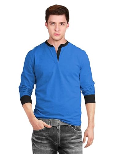 Image of fanideaz Men's Cotton Full Sleeve Henley T Shirts for Men