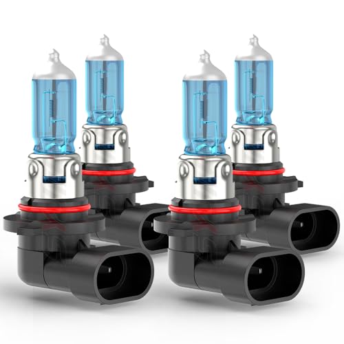 SYJIIP Upgraded Halogen Headlight Bulbs Compatible for Toyota RAV4 2016 2017 2018 2019 9012 High and Low Beam Headlamp Lights 6000K White 300% Brightness Plug N Play 4-Pack
