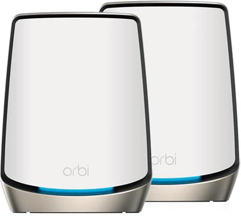 Orbi Tri-Band WiFi 6 Mesh Network System (RBK862S) – Router + 1 Satellite Extender, Security Features, Up to 6Gbps, Up to 5,400 sq. ft., 100 Devices, 10 Gig Internet Port, Armor Subscription