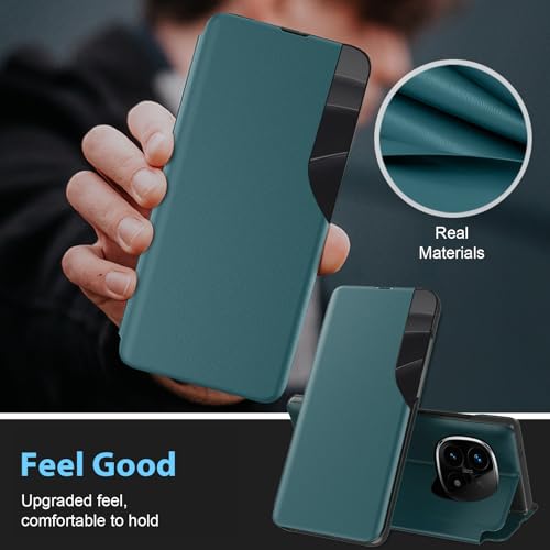 Housse en cuir Redmi Note 14 Pro vert protection chic 360 - 3