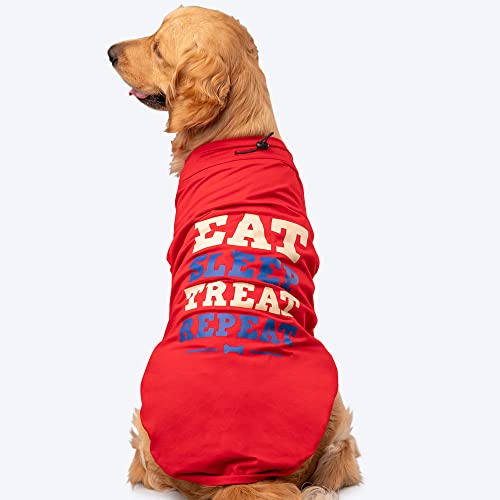 Image of HUFT Eat Sleep Treat Repeat T-Shirt for Dog - Red - L