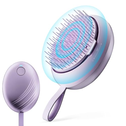 Ohulelks Masajeador de Cabelludo, Dispositivo para el Crecimiento del Cabello, Cepillo Eléctrico de Aniones para Estimular los Folículos Pilosos, Cabezales Recargables con Vibración.