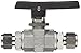 Parker Hannifin 8Z-B8LPKR-SSP Series B8L Series Stainless Steel 2-Way Ball Valve, PTFE Lubricated PEEK Seat, PTFE Seal, 1/2" CPI Port