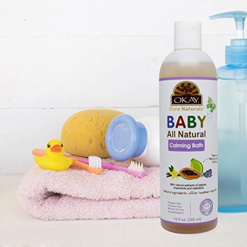 Image of OKAY- Baby Calming Bath with Natural Papaya Extract 12oz / 355ml (Pack of 2)