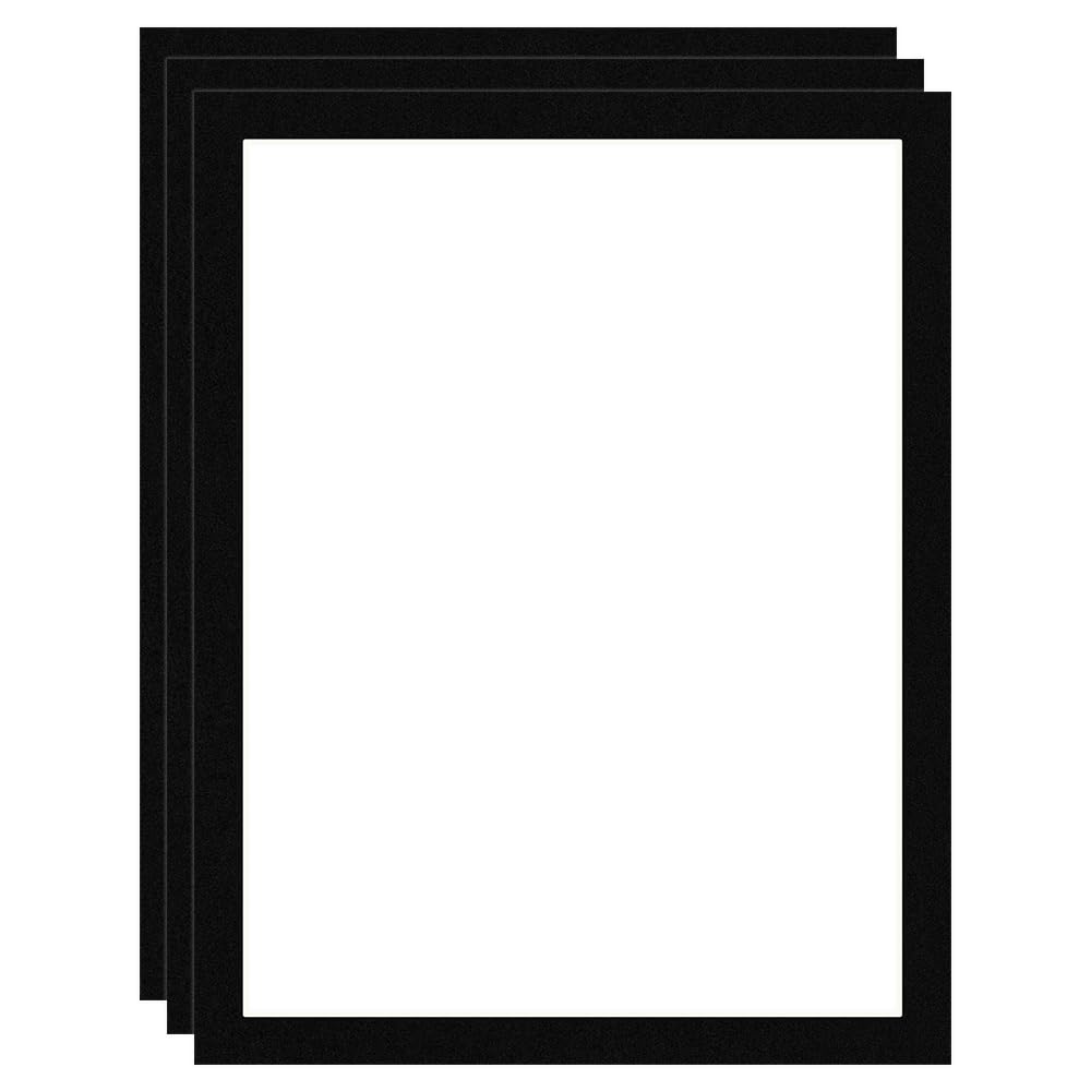 Procut Global 70x90cm Black Picture Mounts Board to Fit 80x60cm Aperture Size - Photo Mount Card Ideal for Prints, Artwork, Crafts & Certificates - Sizes & Colors Available - Pack of 3 โ image 1