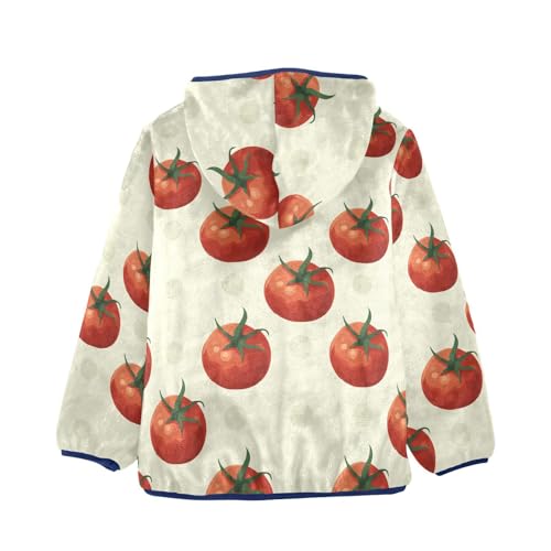 Ripe Tomato Girls Fleece Jacket Girls Fall Jacket Girls Zip Up Hoodie Girls Sherpa Jacket 2-10T2