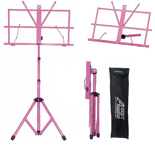 Audio2000'S AST4442PK Portable Sheet Music Stand, Pink