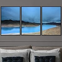 3 Piece Framed Canvas Wall Art Lake Landscape Canvas Prints Home Artwork Decoration for Living Room,Bedroom - 16